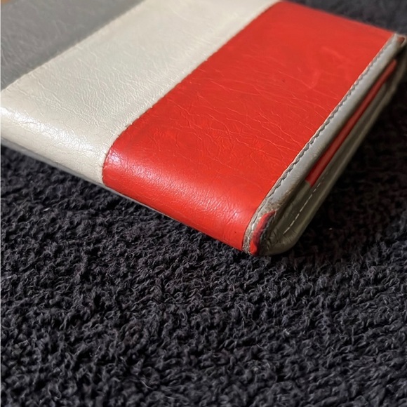 Balenciaga Long Wallet Gray Red Multi Leather - Picture 9 of 10
